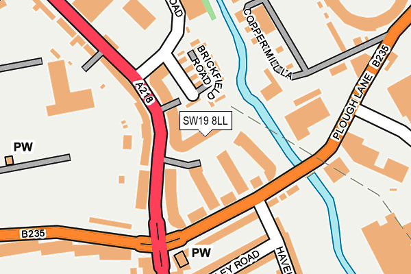 SW19 8LL map - OS OpenMap – Local (Ordnance Survey)