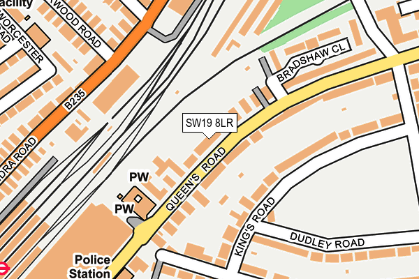 SW19 8LR map - OS OpenMap – Local (Ordnance Survey)