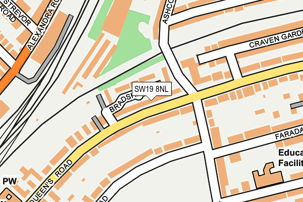 SW19 8NL map - OS OpenMap – Local (Ordnance Survey)