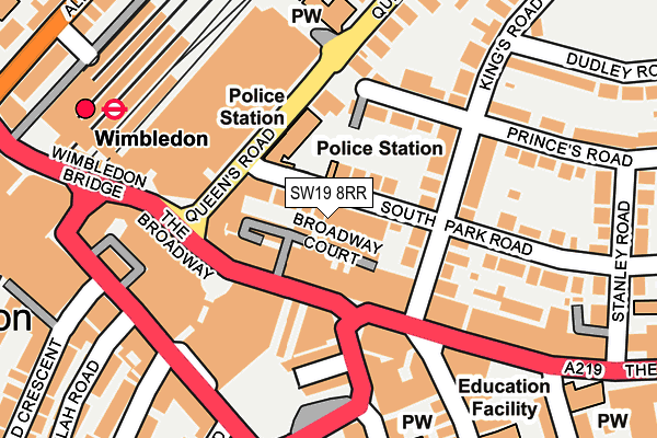 SW19 8RR map - OS OpenMap – Local (Ordnance Survey)