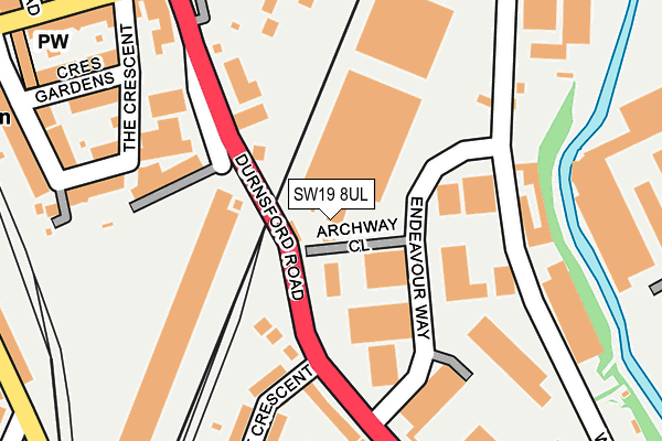 SW19 8UL map - OS OpenMap – Local (Ordnance Survey)