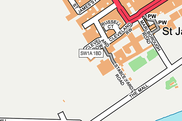 SW1A 1BD map - OS OpenMap – Local (Ordnance Survey)