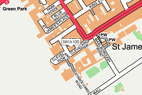 SW1A 1DD map - OS OpenMap – Local (Ordnance Survey)