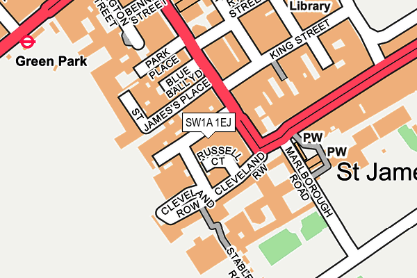 SW1A 1EJ map - OS OpenMap – Local (Ordnance Survey)