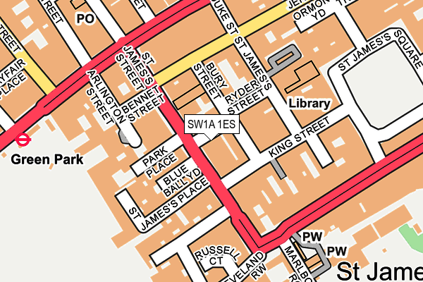 SW1A 1ES map - OS OpenMap – Local (Ordnance Survey)