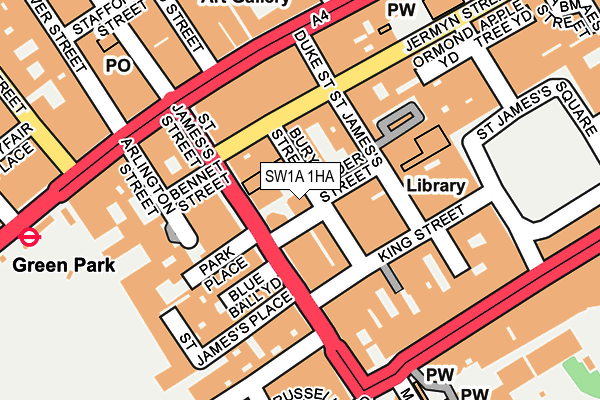 SW1A 1HA map - OS OpenMap – Local (Ordnance Survey)