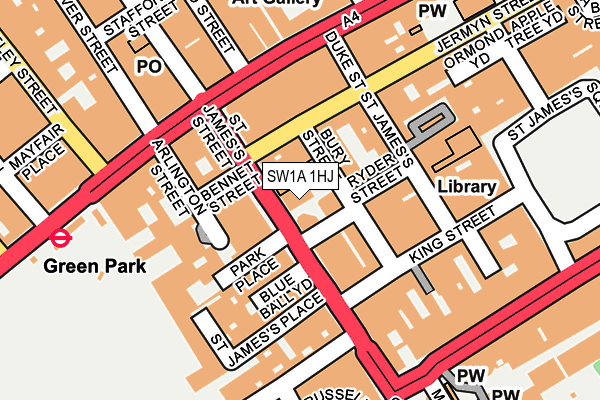 SW1A 1HJ map - OS OpenMap – Local (Ordnance Survey)