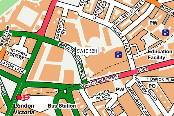 SW1E 5BH map - OS OpenMap – Local (Ordnance Survey)