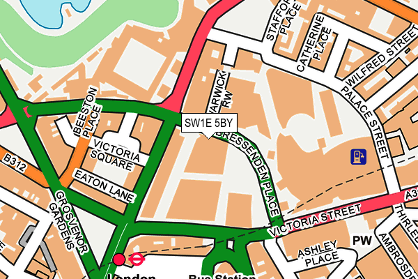 SW1E 5BY map - OS OpenMap – Local (Ordnance Survey)