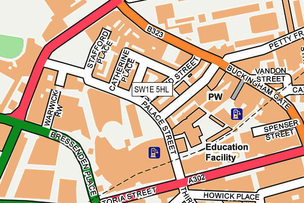 SW1E 5HL map - OS OpenMap – Local (Ordnance Survey)