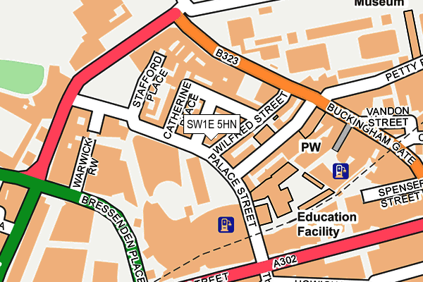 SW1E 5HN map - OS OpenMap – Local (Ordnance Survey)