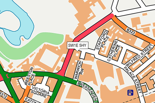 SW1E 5HY map - OS OpenMap – Local (Ordnance Survey)