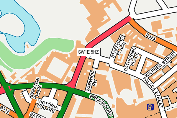 SW1E 5HZ map - OS OpenMap – Local (Ordnance Survey)