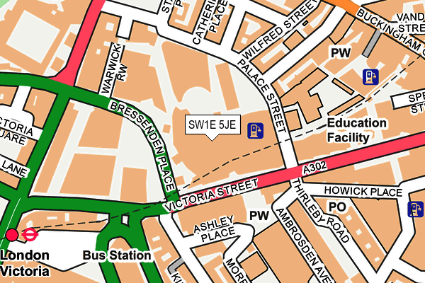 SW1E 5JE map - OS OpenMap – Local (Ordnance Survey)