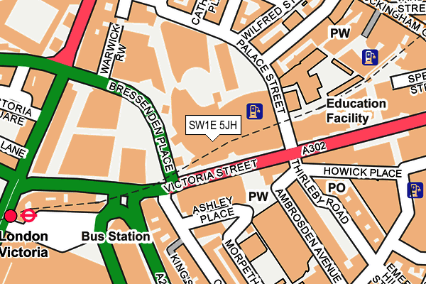 SW1E 5JH map - OS OpenMap – Local (Ordnance Survey)