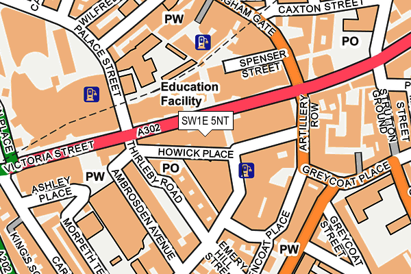 SW1E 5NT map - OS OpenMap – Local (Ordnance Survey)