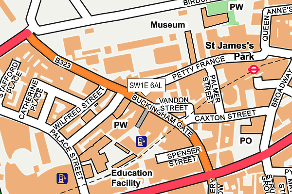 SW1E 6AL map - OS OpenMap – Local (Ordnance Survey)