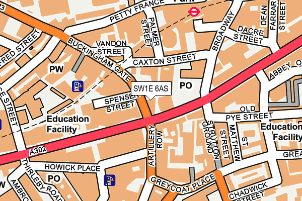SW1E 6AS map - OS OpenMap – Local (Ordnance Survey)