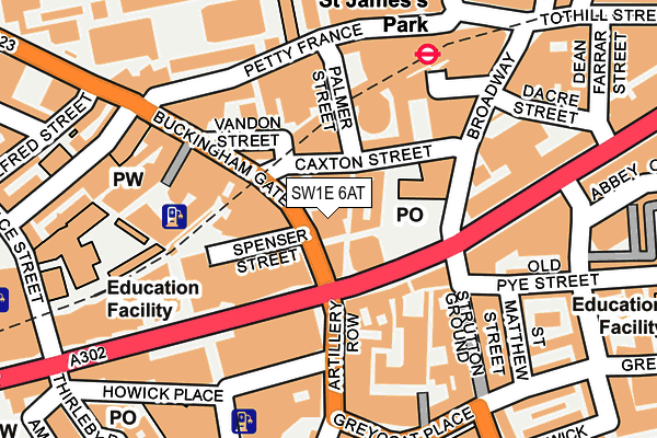 SW1E 6AT map - OS OpenMap – Local (Ordnance Survey)