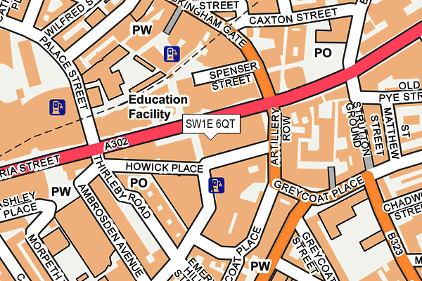 SW1E 6QT map - OS OpenMap – Local (Ordnance Survey)