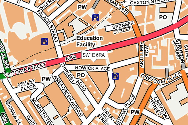SW1E 6RA map - OS OpenMap – Local (Ordnance Survey)