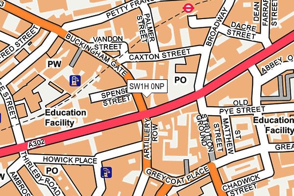 SW1H 0NP map - OS OpenMap – Local (Ordnance Survey)