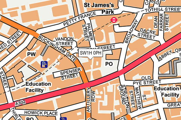 SW1H 0PH map - OS OpenMap – Local (Ordnance Survey)