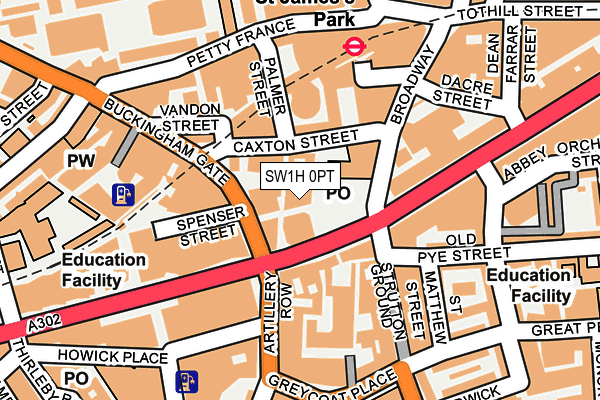 SW1H 0PT map - OS OpenMap – Local (Ordnance Survey)
