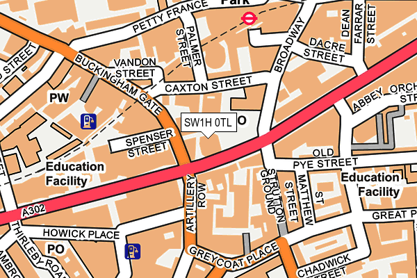 SW1H 0TL map - OS OpenMap – Local (Ordnance Survey)