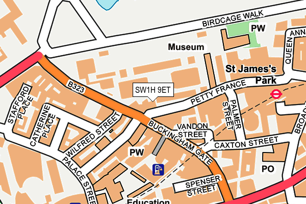 SW1H 9ET map - OS OpenMap – Local (Ordnance Survey)