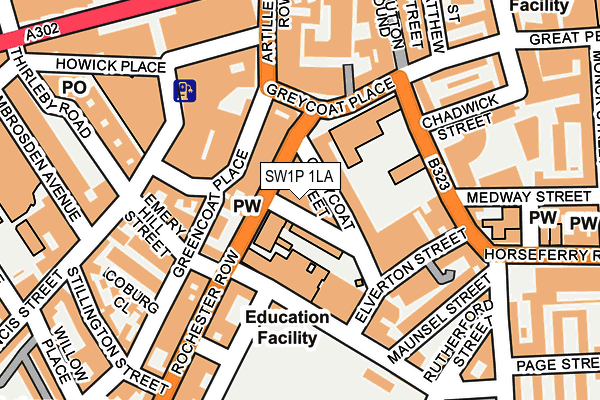 SW1P 1LA map - OS OpenMap – Local (Ordnance Survey)