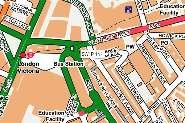 SW1P 1NH map - OS OpenMap – Local (Ordnance Survey)
