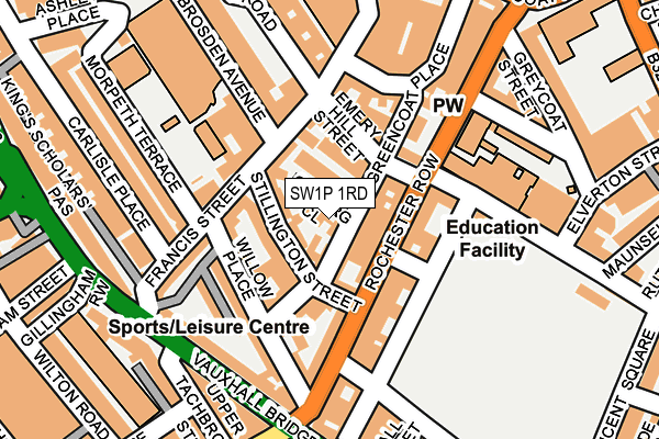 SW1P 1RD map - OS OpenMap – Local (Ordnance Survey)