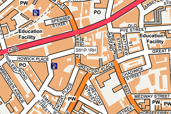SW1P 1RH map - OS OpenMap – Local (Ordnance Survey)