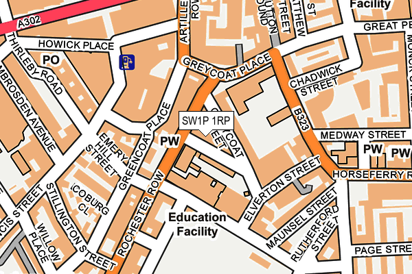 SW1P 1RP map - OS OpenMap – Local (Ordnance Survey)