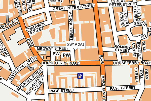 SW1P 2AJ map - OS OpenMap – Local (Ordnance Survey)