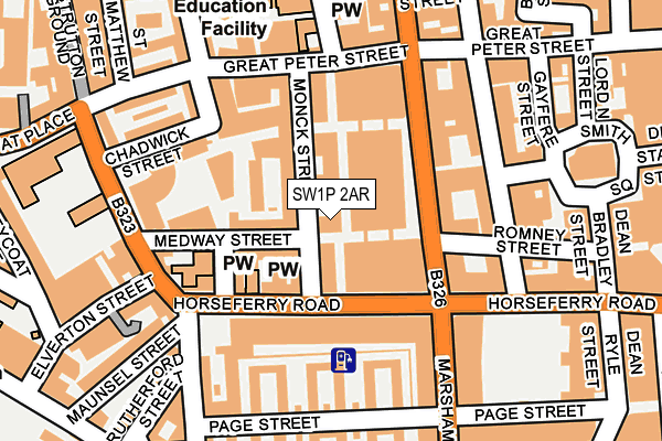 SW1P 2AR map - OS OpenMap – Local (Ordnance Survey)