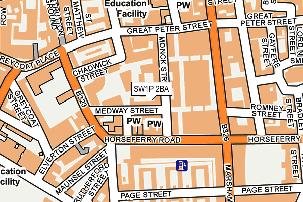 SW1P 2BA map - OS OpenMap – Local (Ordnance Survey)