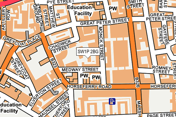 SW1P 2BG map - OS OpenMap – Local (Ordnance Survey)