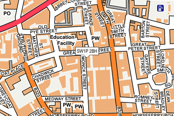 SW1P 2BH map - OS OpenMap – Local (Ordnance Survey)