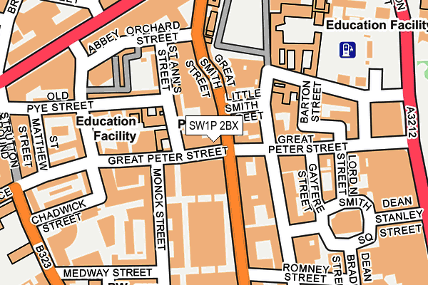 SW1P 2BX map - OS OpenMap – Local (Ordnance Survey)