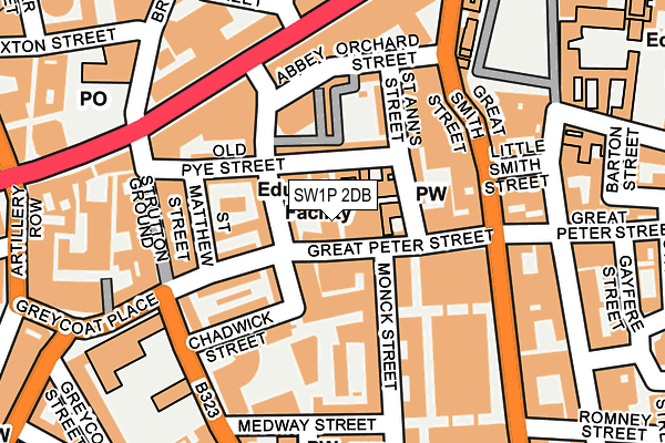 SW1P 2DB map - OS OpenMap – Local (Ordnance Survey)
