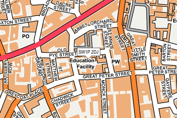 SW1P 2DJ map - OS OpenMap – Local (Ordnance Survey)