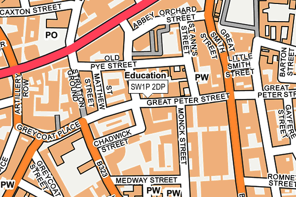 SW1P 2DP map - OS OpenMap – Local (Ordnance Survey)