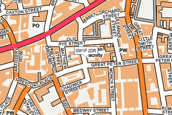 SW1P 2DR map - OS OpenMap – Local (Ordnance Survey)