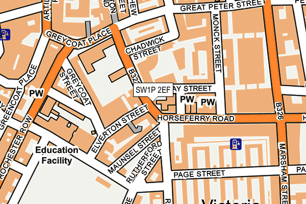 SW1P 2EF map - OS OpenMap – Local (Ordnance Survey)