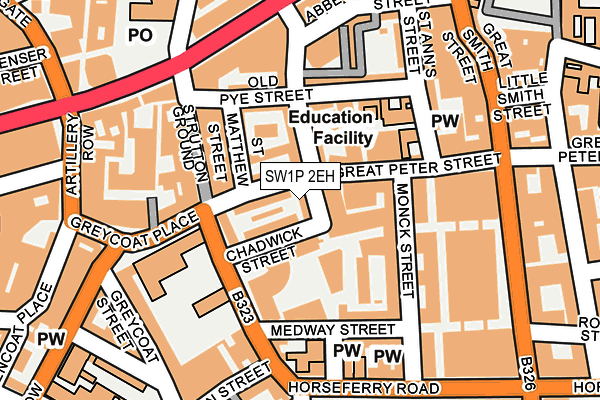 SW1P 2EH map - OS OpenMap – Local (Ordnance Survey)