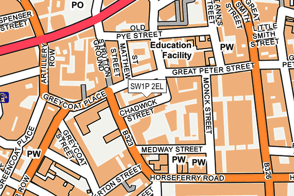 SW1P 2EL map - OS OpenMap – Local (Ordnance Survey)