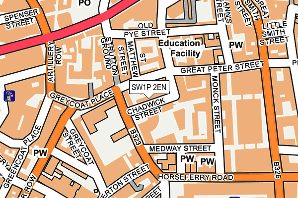 SW1P 2EN map - OS OpenMap – Local (Ordnance Survey)