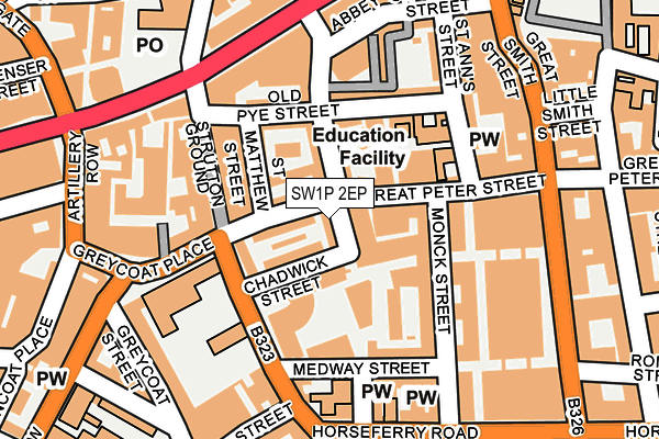 SW1P 2EP map - OS OpenMap – Local (Ordnance Survey)